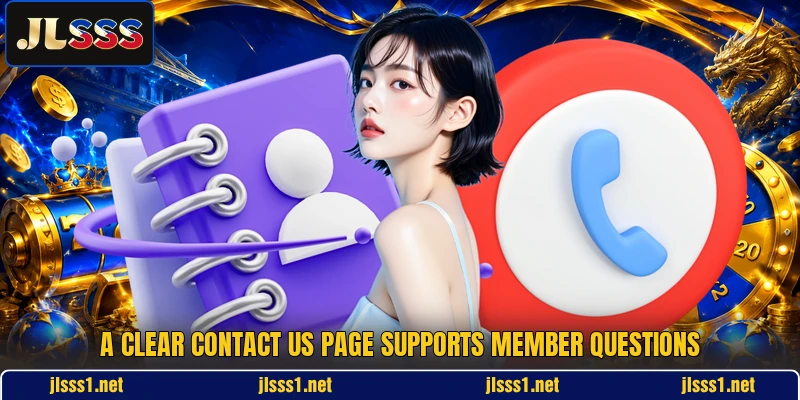 A clear contact us page supports member questions