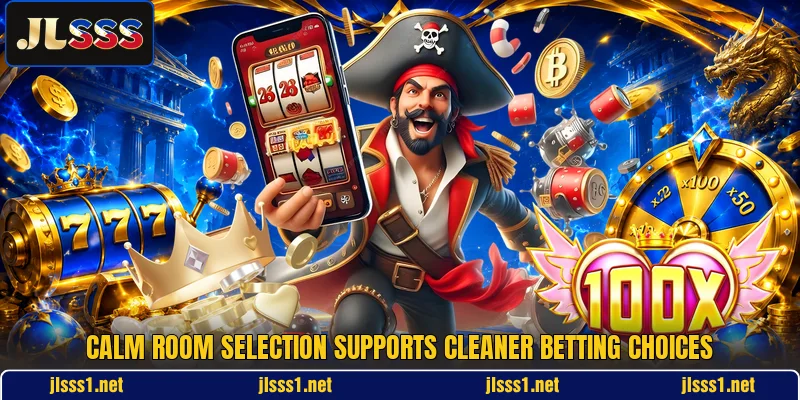 Calm room selection supports cleaner betting choices