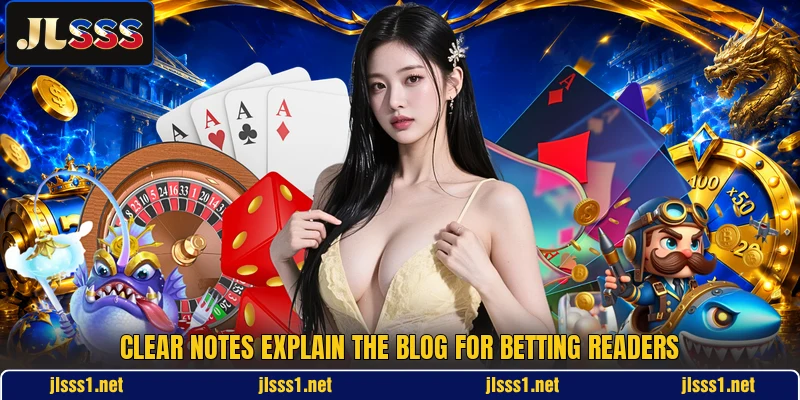 Clear notes explain the blog for betting readers
