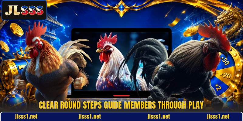 Clear round steps guide members through play