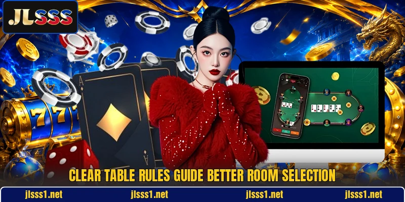 Clear table rules guide better room selection