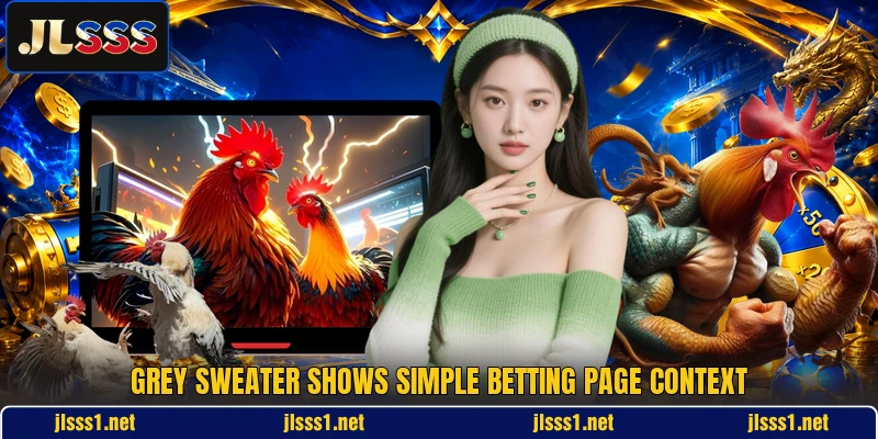 Grey Sweater shows simple betting page context Grey Sweater shows simple betting page context