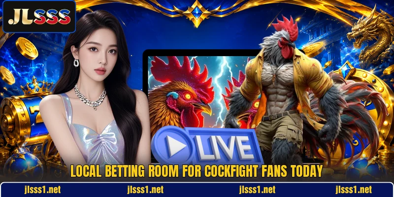 Local betting room for cockfight fans today