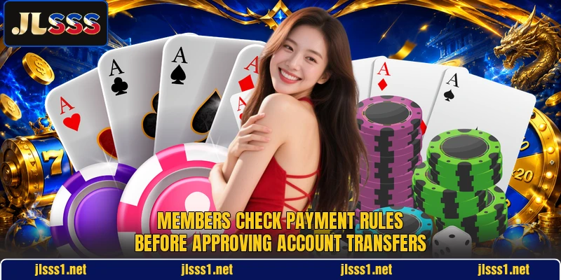 Members check payment rules before approving account transfers Members check payment rules before approving account transfers