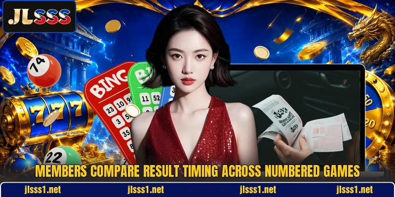 Members compare result timing across numbered games