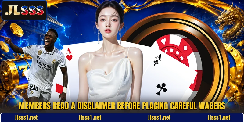 Members read a disclaimer before placing careful wagers Members read a disclaimer before placing careful wagers