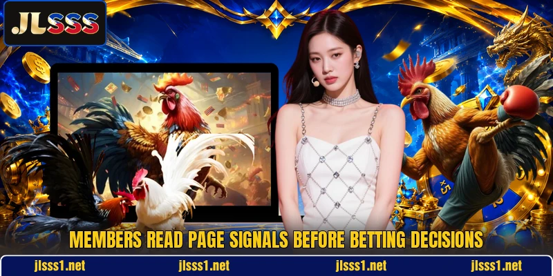 Members read page signals before betting decisions Members read page signals before betting decisions