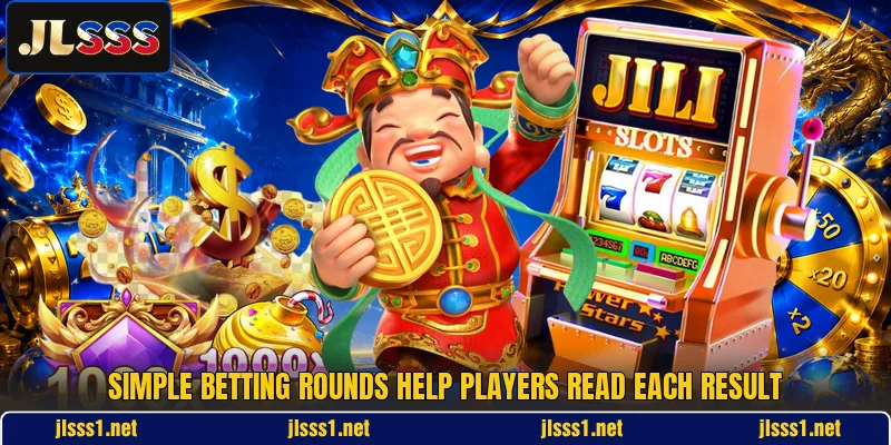 Simple betting rounds help players read each result