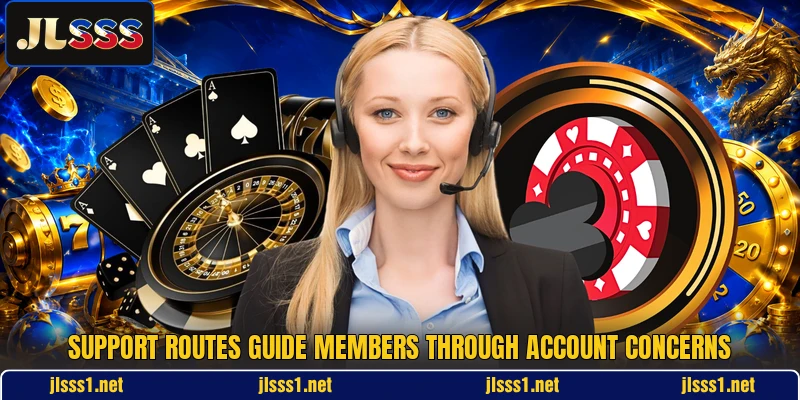 Support routes guide members through account concerns